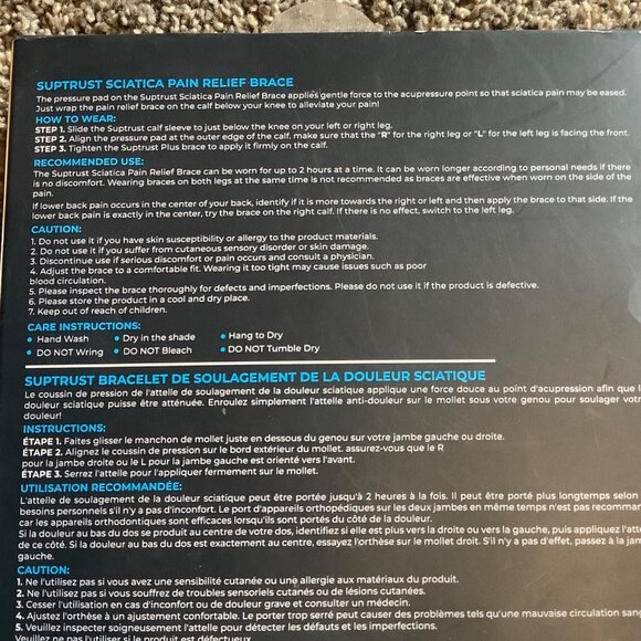 SupTrust Sciatica Pain Relief Brace OS Unisex Left Right Over Under Clothes - Picture 3 of 4